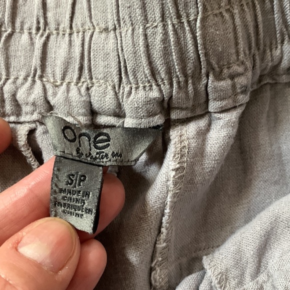 2/$30❤️ ONE - Taupe Rayon/Linen Jogger Pants with drawstring - Picture 5 of 9